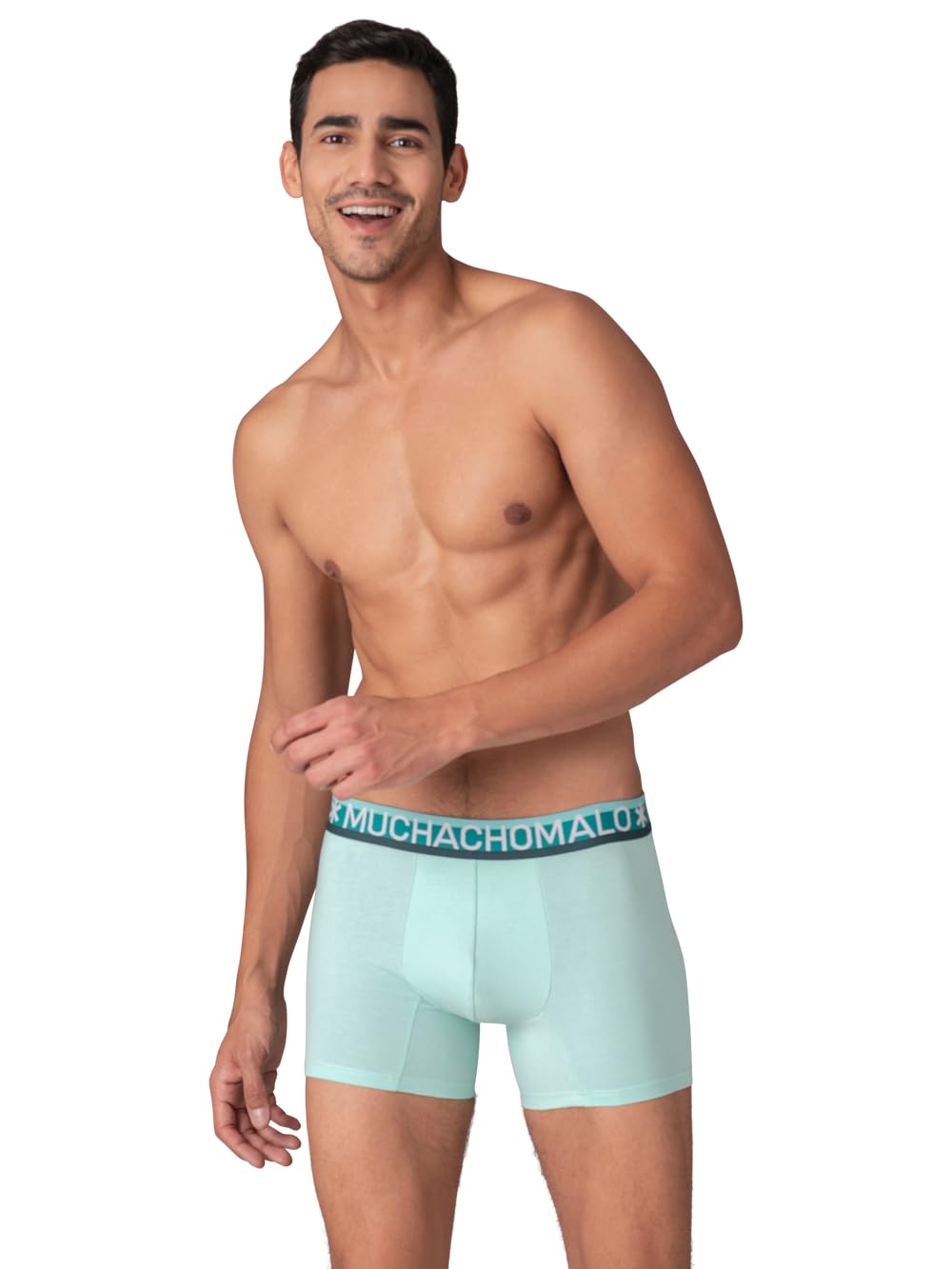 Muchachomalo Calzoncillos para Hombre, Ropa Interior Lisa de Algodón para Hombre, Pack de 3 Unidades, Bóxers Lisos de Corte Clásico con Cintura Elástica