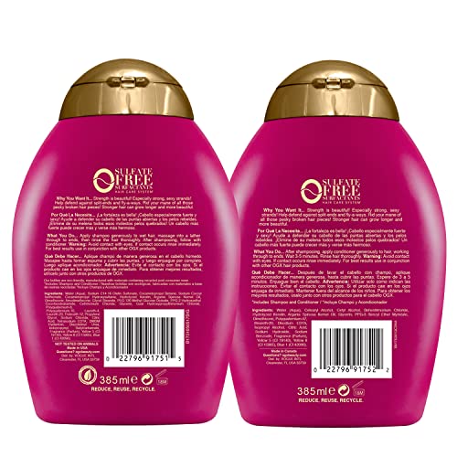 Ogx Anti-Breakage + Keratin Oil Fortifying Anti-Frizz Conditioner For Damaged Hair & Split Ends With Anti-Breakage + Keratin Oil Fortifying Anti-Frizz Shampoo For Damaged Hair & Split Ends #TOP1