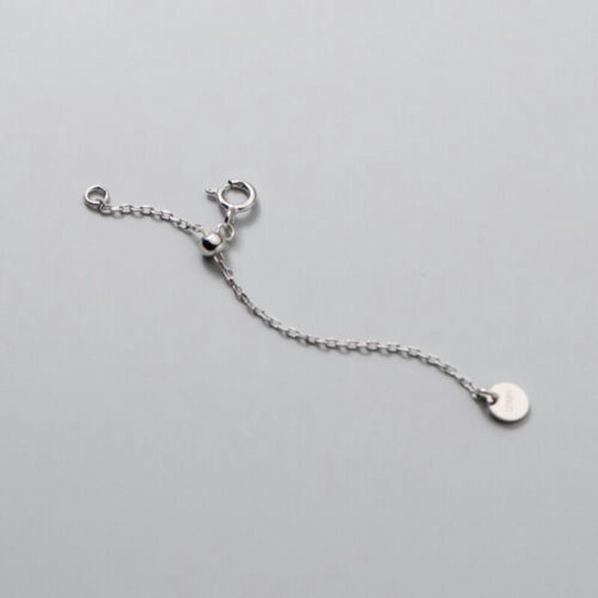 Sterling Silber Halskette Verlängerungsketten Armband Verlängerung w/Smart Ball A2132-Platin-10 Stück