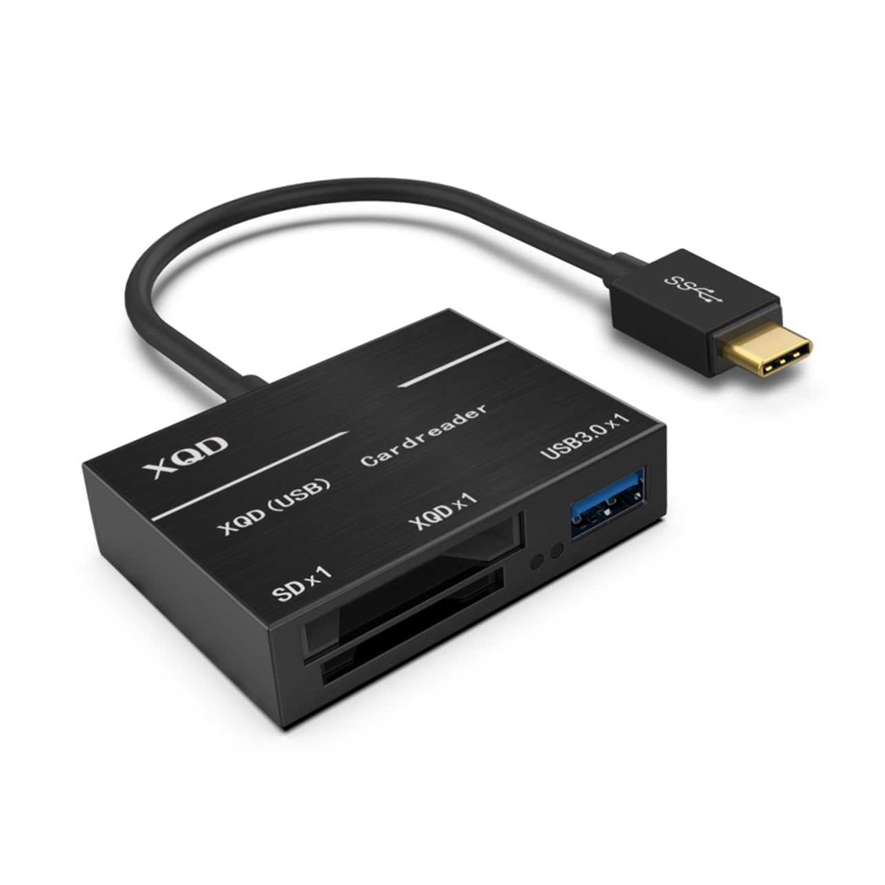 Uonlytech 2piezas Adaptador Lector De Tarjetas USB-c Compatible con Soporta Tarjetas y Alta De Diseño Color Negro