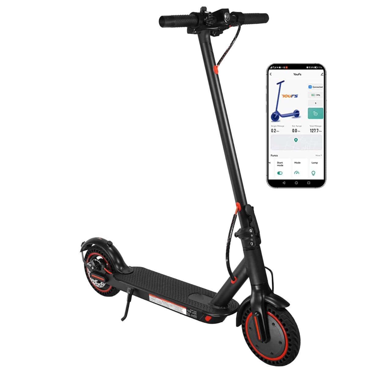 Monopattino Elettrico Pieghevole Adulti - 25km/h, 36V 5200mAh, Portata 120kg, Doppia Frena