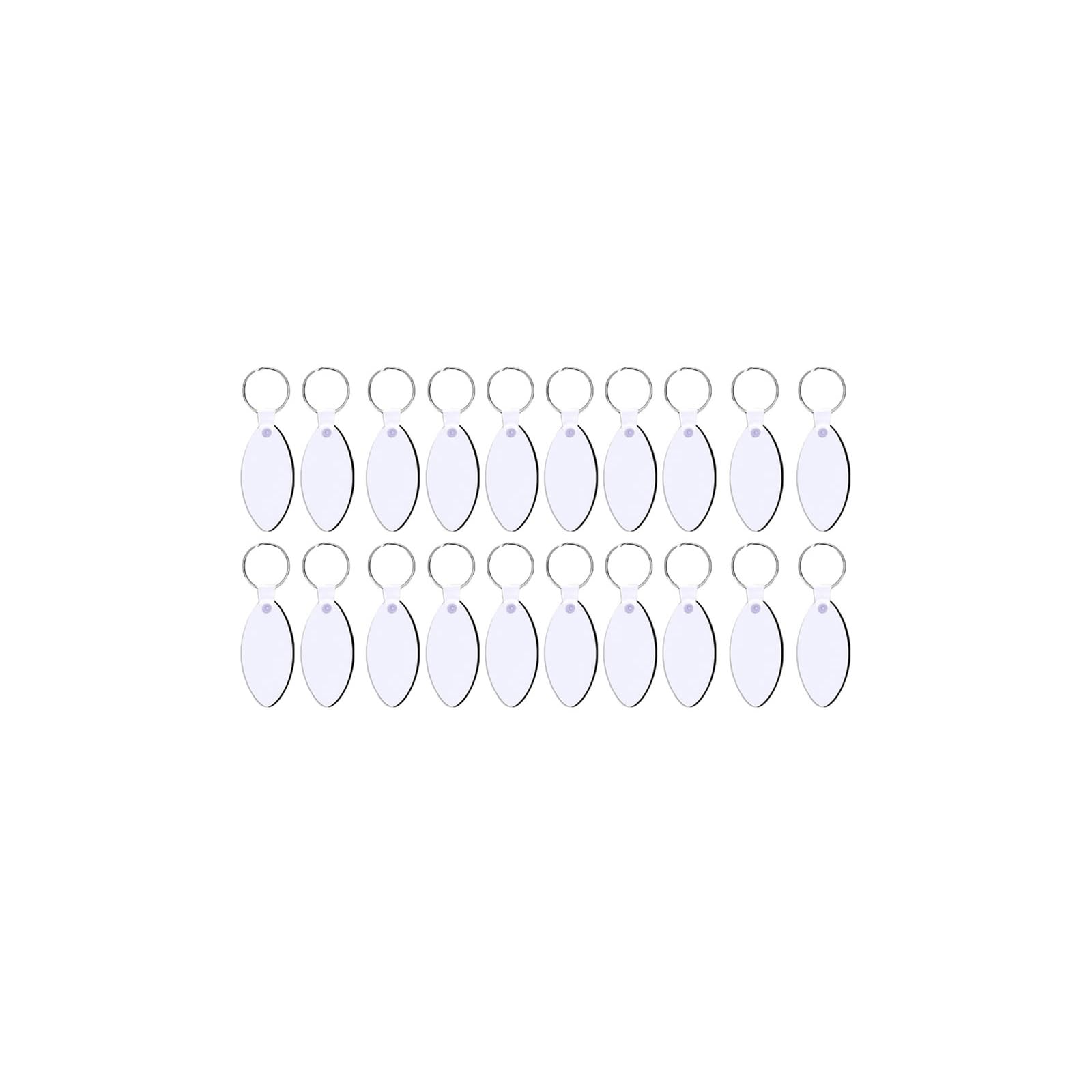 Tsophreniq Bulk Set of 60 Wood Keychains Customizable Chain Heat Transfer Keyrings for Craft Enthusiasts and Art Workshops Handicraft Keychains