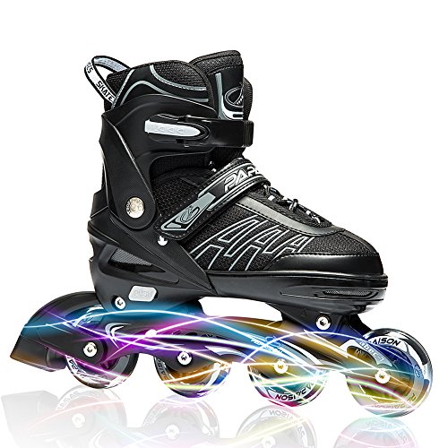 ITurnGlow Adjustable Inline Skates for Kids and Adults, Roller Skates with Featuring All