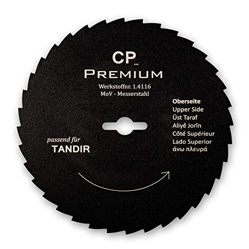 Canpolat GASTRONICS Kreismesser für Tandir - 120 mm, gezahnt - mit Antihaftbeschichtung- Dönermesser aus Edelstahl in Premium Qualität