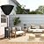 Round Stand Up Heater Top Covers, Heavy-duty and Weather-resistant Oxford Fabric, Waterproof, Dust-proof, Snow-proof, with Zipper and Storage Bag (Only Top Cover)