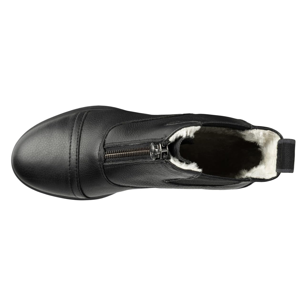 Suedwind Reitstiefeletten Nova Soft FZ Winter - Unisex Reitschuhe aus Rindsleder – Paddock Stiefeletten mit Teddyfell, Komfort-Gummisohle & Reißverschluss vorne – schwarz – Gr. 25-46