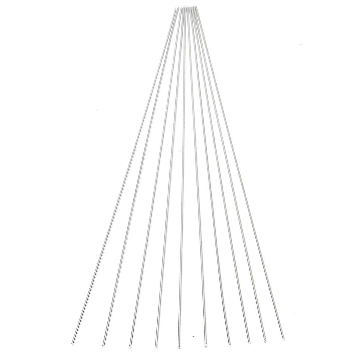 KingLan 10Pcs 2.4Mmx50Cm Metal Aluminio Soldadura A Baja Temperatura Varilla De Soldadura para Herramienta De Reparación -100Pcs