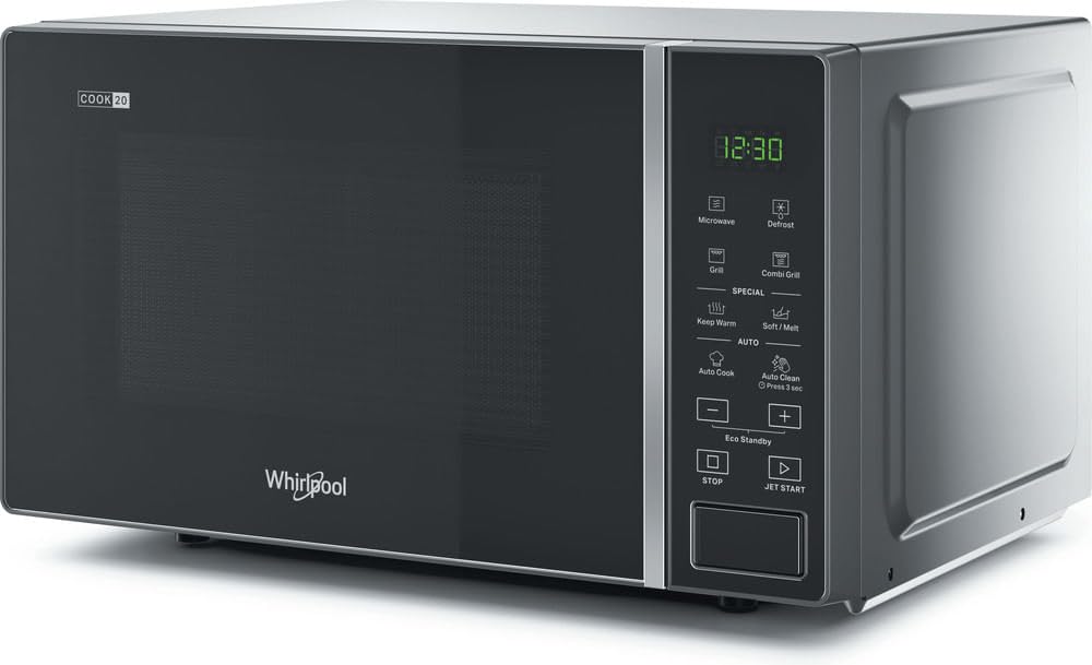 Whirlpool MWP 203 SB, Microonde a libera installazione, 20 L, Autocook, Grill al quarzo