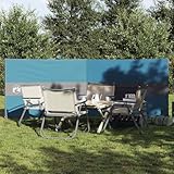Homgoday Cortaviento de Playa y Camping Impermeable Azul 344x120 cm