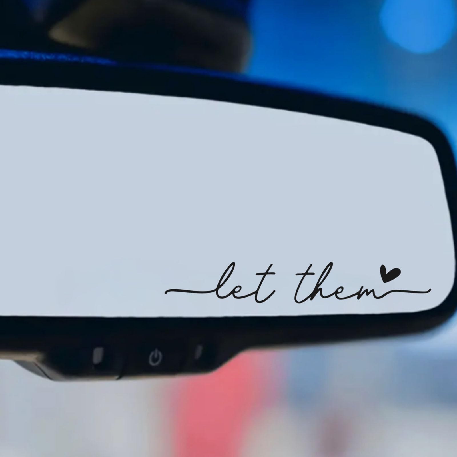 Let Them Rearview Mirror Sticker Decals Girly Car Accessories for Women Upgrade Your Style with Cute and Trendy