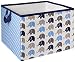 Bacati Elephants Storage Tote Basket, Blue/Grey, Large