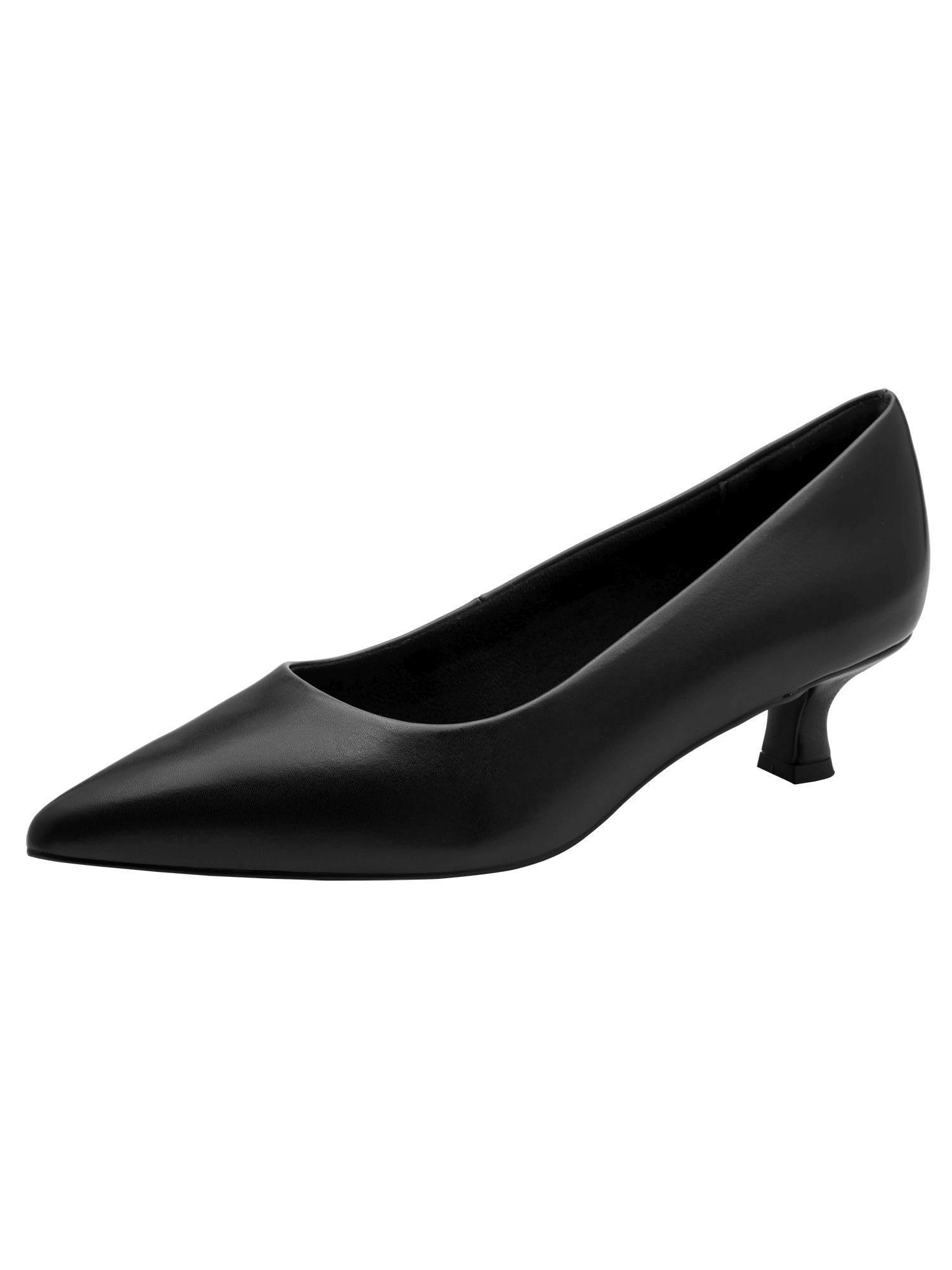 MARCO TOZZI Women's Pumps Soft Feel Me Footbed Leather Leather Insole Soft Lining Modern, Black (Black Nappa), 4.5 UK