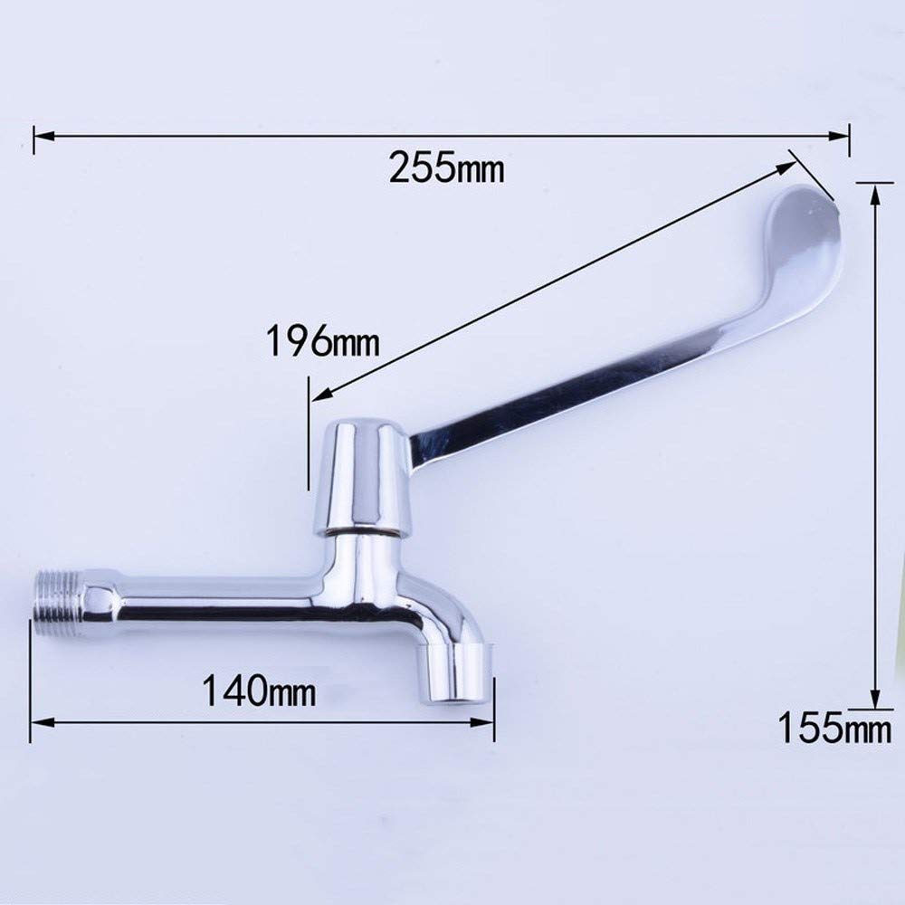 Grifo Monomando, grifos de Agua de Lavabo de Cobre Cromado Pulido, grifos de Lavabo de Laboratorio de Metal de latón Macizo Tipo Codo
