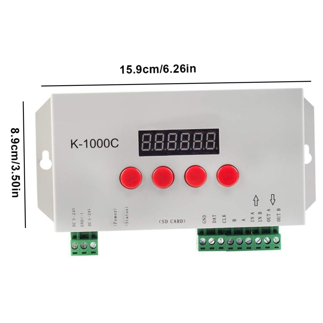 Controller per Strisce LED programmabile K-1000C con Scheda, Supporta 2048 Pixel WS2812B APA102C SK6812, Controller Pixel LED per Illuminazione Fai-da-Te