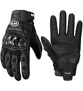 ILM Black Perforated Goatskin Motorcycle Gloves DN01 Touchscreen Compatible
