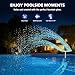 Pool Fountain with Lights | Solar Pool Fountain for Above Ground & Inground Pools,Solar Lights with Remote, Adjustable Sprinkler for Relaxation & Cooling 6-15 Degrees