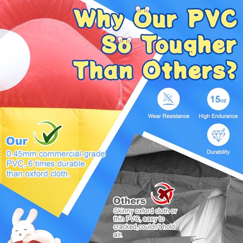 18FT Commercial Bounce House for Adults,100% PVC Inflatable Bounce House, Double Slides, Ball Pit, Large Bounce House, Outdoor Indoor Big Adult Bounce House w/Blower 18x15x9FT - Image 4