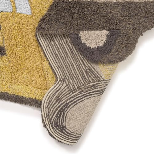 Alfombra lavable escolar Lorena Canals de algodón amarillo 130x90 cm 7