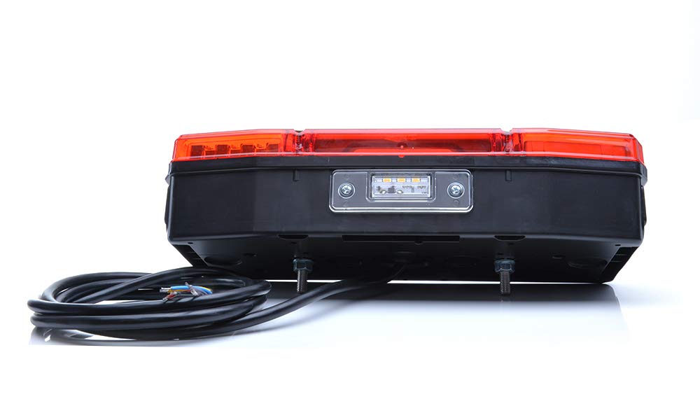 Lampa tylna LED do samochodów ciężarowych, samochodów kempingowych, przyczep kempingowych, przyczep kempingowych, przyczep z lewej strony, 12 V-24 V 1059