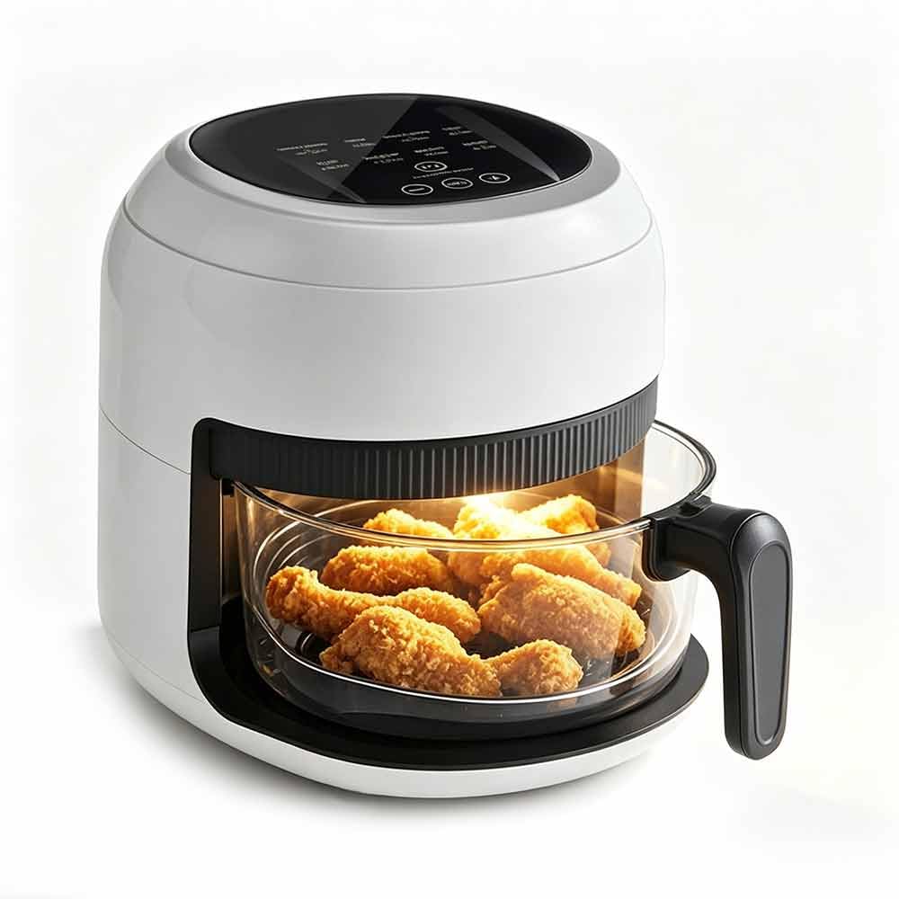 5L Glass Air Fryer, 1200W Digital Air Fryer with Visible Cooking