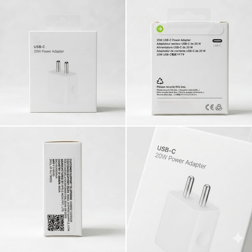 20W USB-C Power Adapter Compatible with iPhone 16 Pro Max, iPhone