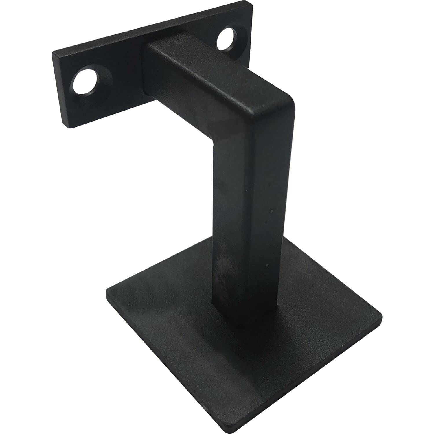 Halcö Handlaufträger mit Schraubbefestigung, Handlaufhalter Wandabstand 78 mm, Handlauf Halterung Eisen verzinkt schwarz