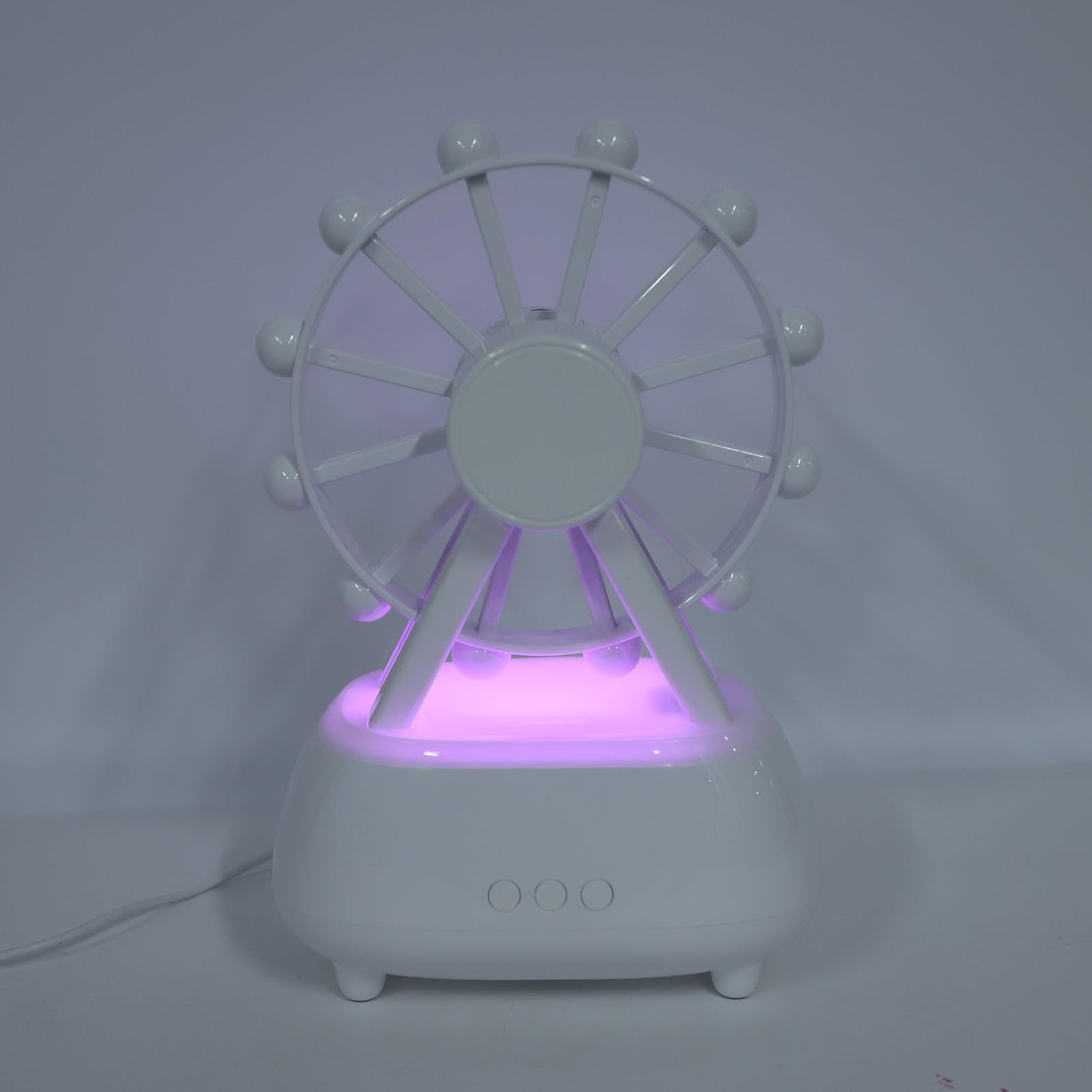 Generic Umidificatore a Nebbia Fredda con Altoparlante Bluetooth e Diffusore di Olio Essenziale Rotante con Ruota Panoramica per Camera da Letto Ufficio ABS 300 Ml