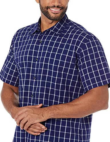 Image of Amazon Essentials Men's Regular-Fit Short-Sleeve Poplin Shirt, Collared, Washed