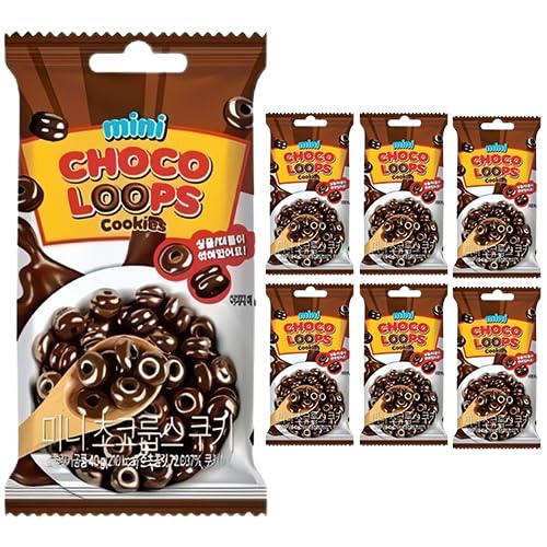 Mini Choco Loops 40g + Matcha Choco Loop Cookie 40g �I��..���v6�� ���َq�X�C�[�c�����O �V���A�� (Mini Choco Loop Cookie 40g x 6��)