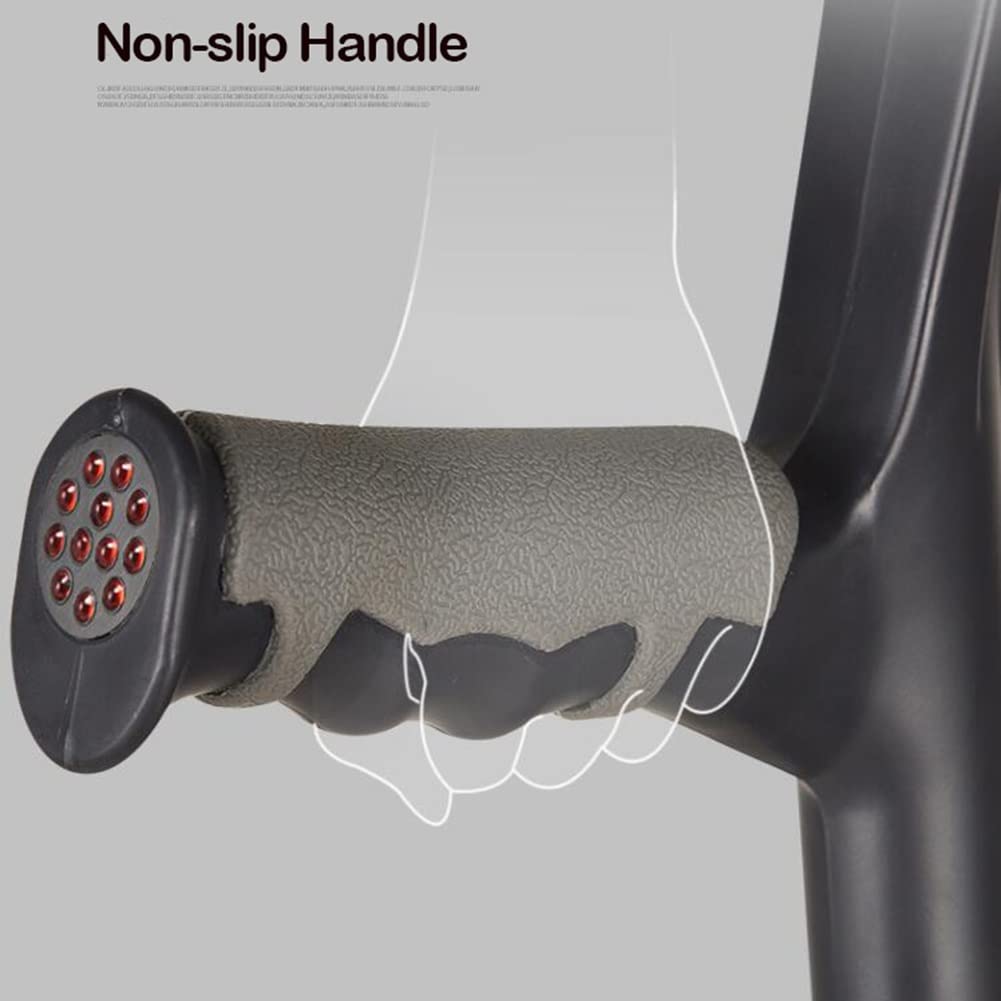 Stampelle per Adulti (Coppia), stampelle Portatili Pieghevoli per avambraccio, stampelle telescopiche Regolabili per Camminare, stampelle in Alluminio Leggero per i Viaggi (Grigio/Nero)