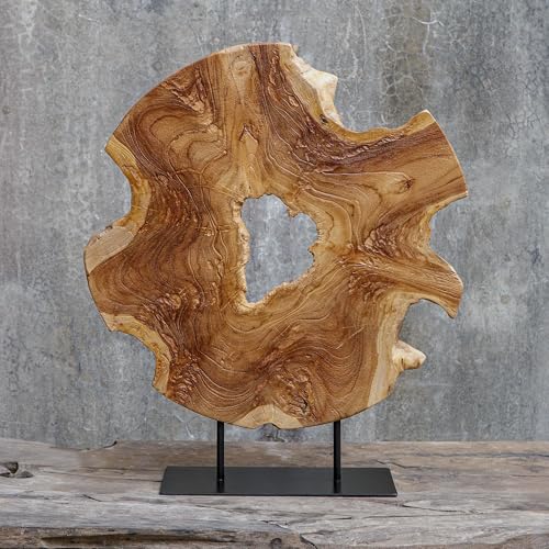 Uttermost Bahati Figura de Madera Natural y Negra 22.8 pulg alto miniatura 4