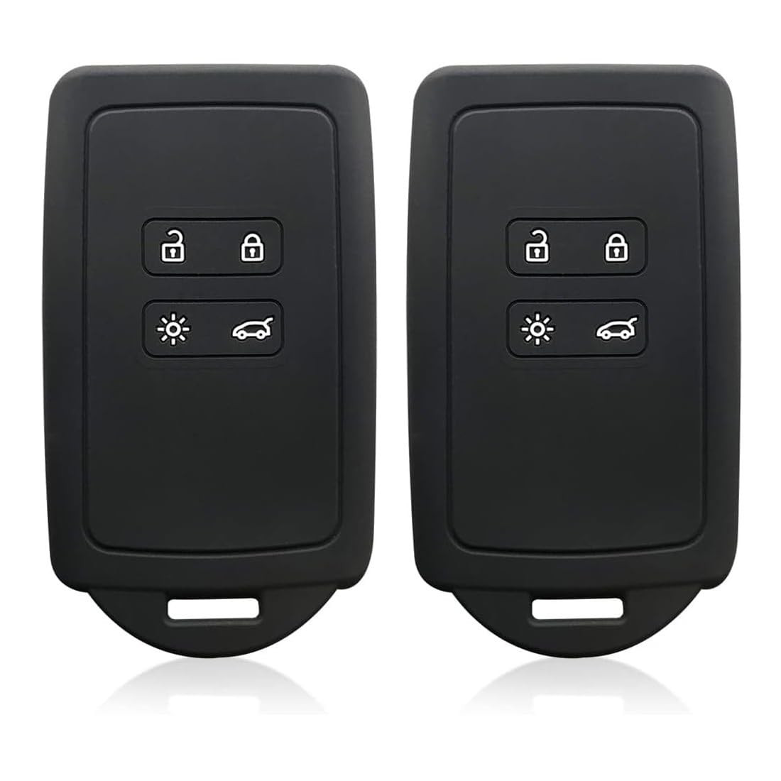 Custodia Chiavi Auto in Silicone Nero Morbido Compatibile Renault Dacia 2 Pezzi Protezione Anti-Caduta Impermeabile
