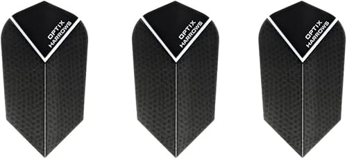 Miniatura 15 de Optix 3 juegos de dardos delgados Harrows más 1 juego de protectores de vuelo de dardos de aluminio Azul