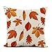 635 Poszewka na poduszkę luksusowa poszewka na poduszkę na krzesło spersonalizowana poszewka na poduszkę na łóżko styl pop art z modą jesienne liście naszywki ręcznie rysowane liść jesień komiks poszewki na poduszki 45 x 45 cm