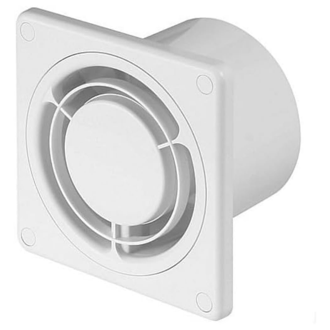B&Q -  100mm 4 Inch Silent Bathroom Extractor Fan Standard Ring Ventilator