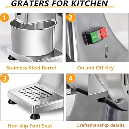 Rallador eléctrico de queso 550W 2800 RPM comercial miniatura 5