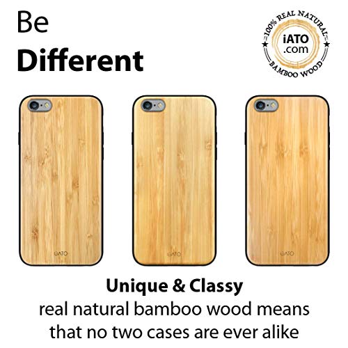 Iato Iphone 6S Plus / 6 Plus Wood Case. Natural Bamboo Wooden Protective Cover Unique & Classy Woodgrain Accessory For Iphone 6S Plus / 6 Plus 5.5 Inch #TOP2