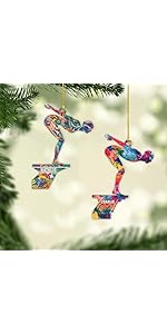 Personalized Swimming Christmas Ornaments Gifts for Swimmers, Swimming Ornament, Girls Swimming O...