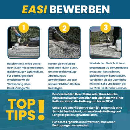 Easihold Rocks – Kiesbinder 5L | Bindemittel zum Verkleben von Steinen, Kies & Mulch | Ungiftig, gebrauchsfertig, bis 3 Jahre Haltbarkeit – Vuba