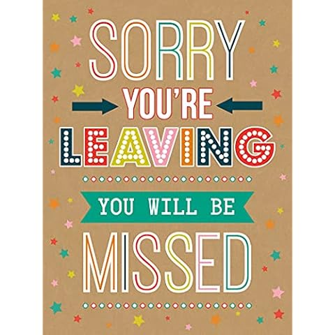 Tarjeta de felicitación grande Piccadilly Greetings Leaving Cover
