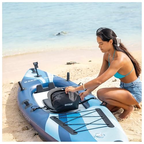 INTEX 68245EP 10.5ft Dakota Quest Sit-On-Top Inflatable Kayak, Kayak Folds into Backpack, 352lbs Capacity, Hand Air Pump, Paddle, Phone/Action Camera Holder Included - Image 7