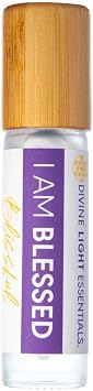 I Am Blessed Essential Oil Elixir - Blissful - Blue Lotus & Rose - Roller 10 ml Roller Bottle, Blue Lotus and Rose