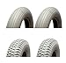 Price comparison product image Inova Mobility Scooter Tyres 300-4/260 x 85 - Pneumatic, Full Set (4) - 2 x Ribbed Tread, 2 x Block Tread