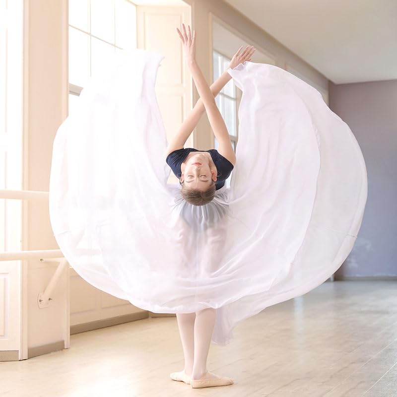 LATEAU Gonnellino Danza Gonne da Balletto da Donna Gonna Lunga da Ballo in Chiffon Tutu Ballerina Dancewear Adulto Elastico Lungo for Ballare