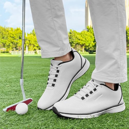 Zapatos de golf para mujer impermeables y sin clavos con gran ajuste 7
