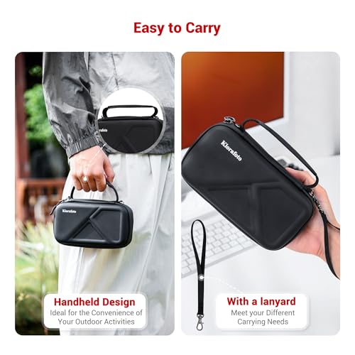 Image of EVA PU Micro SD Card Case with 60 Individual Plastic TF Card Holders - Water-Resistant, Anti-Shock Carrying Organizer with Handle & Label