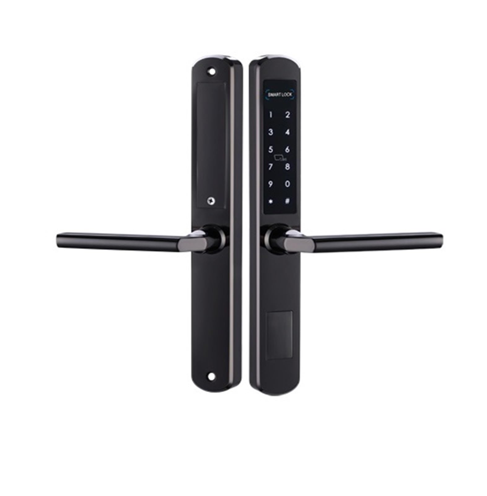 IP66 wasserdichte TTlock App Elektronischer Schlossgriff Intelligente Tastatur Schiebetürschlösser for Hotelbüros Einfache Hohe Sicherheit(Black,240 270 2885 Sliding)