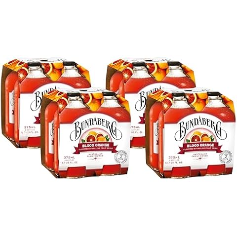 Bundaberg Blood Orange, Sparkling Fruit Drink, 12.7 Fl Oz, 4 Ct (Pack of 4) Cover