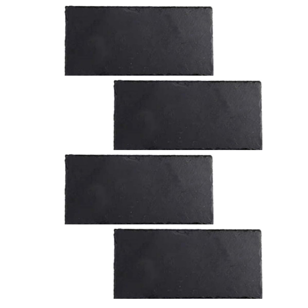 INOOMP Rectangulaire Assiette de Sushis en Ardoise Naturelle 4 Pièces