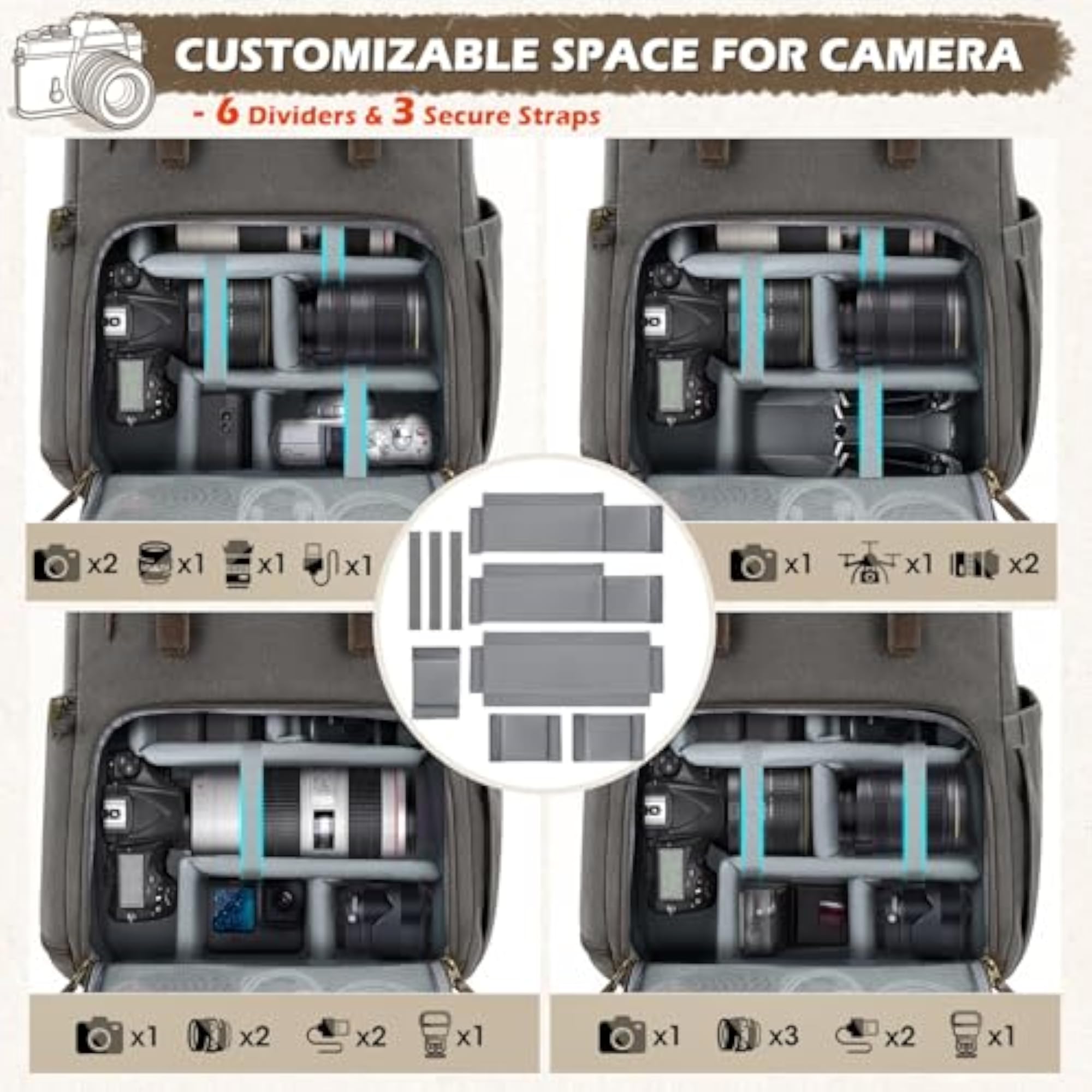 Professional DSLR/SLR Mirrorless Photography Backpack